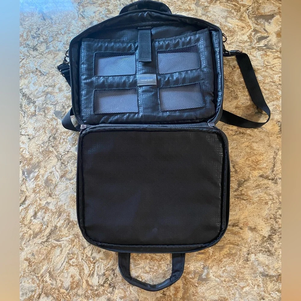 Brookstone Checkpoint Friendly Ballistic Nylon Laptop Bag Briefcase w FREE Gift